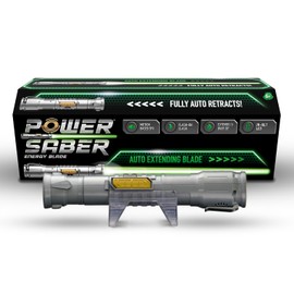 Power Saber Energy Blade Green First Ever Automatic Saber Auto Extending & Retracting Saber Extends 35" (90cm) Motion Based SFX Ages 6 and up by Goliath