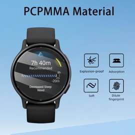 Kimiyaki 6 Pack for Garmin vivoactive 5 Screen Protector [Anti-shatter], 3D Full Screen Coverage Protective Film for Garmin vivoactive 5, HD Transparent, Anti Scratch, Full Coverage