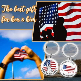 Llavero con bandera americana, 4 de julio Regalos patrióticos americanos para extranjeros Recuerdos de Estados Unidos Ciudadanía Regalos Día de la Independencia