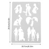 12Pcs Paint Stencils A4 Characters Animals Plants Safe Poisonless Durable