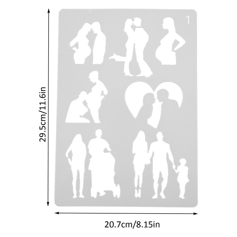 12Pcs Paint Stencils A4 Characters Animals Plants Safe Poisonless Durable