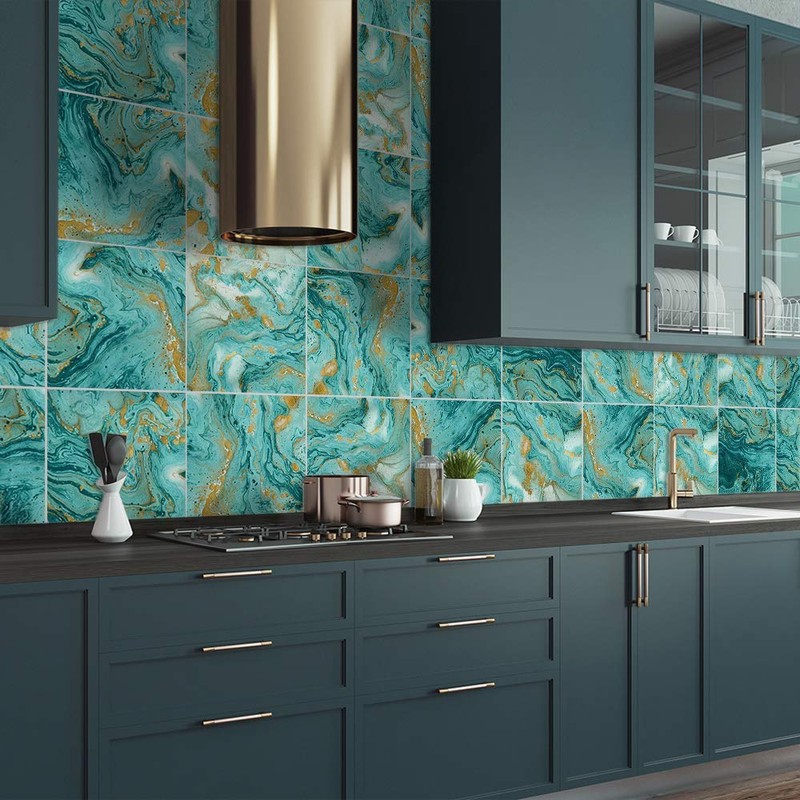funlife 50Pcs Peel and Stick Backsplash Wall Tile for Kitchen