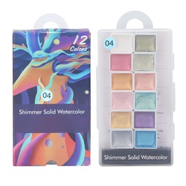 ANKROYU Nail Watercolor Painting Set, Nail Watercolor Painting Set DIY Nail Art Watercolor Ink 12 Color Pearl Gloss Watercolor Painting Set Nail Watercolor Glitter Ink Pigment for Nail Art Painting