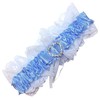 Wedding Bridal Hen Night Do White Blue Satin Ribbon Lace