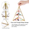 ELLDOO 3 Tier Glass Display Case for Collectibles, Triangular Crystal