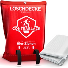 Contrablaze - Fire Blanket 1 x 1 m - Fire Blanket for Kitchen & Household - Fire Blanket for Emergencies, Fire Blanket EN Standard Certified, Emergency Blanket for Home and Car - Fire Blanket