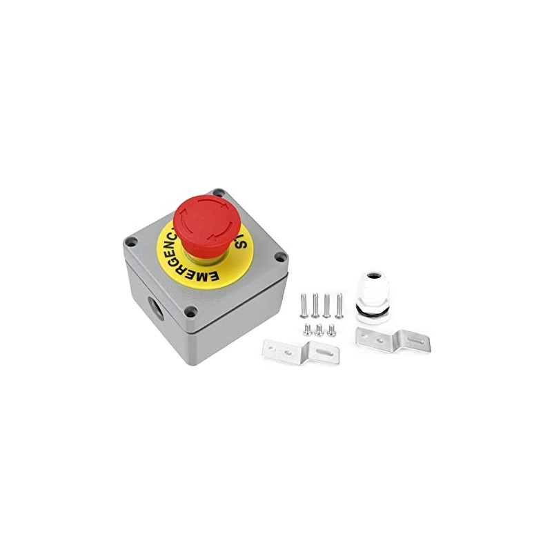 Red Sign Emergency Stop Switch Outdoor Switch Control Box with