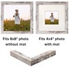 NDUFOA 8x8 Picture Frame, Display Photos 4x4 with Mat or