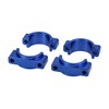 Set of CNC Mudguard Clamps with Screws, Blue Anodised for
