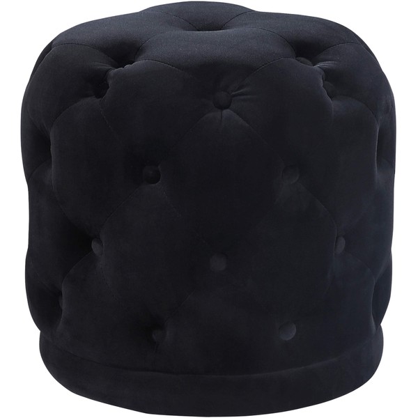 Meridian Furniture Harper Collection Modern | Contemporary Velvet Upholstered Ottoman