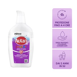 Autan Junior Gel Antizanzare, Repellente Zanzare, Dermatologicamente Testato, Protezione fino a 4 ore per bambini dai 2 anni, 1 Confezione da 100ml
