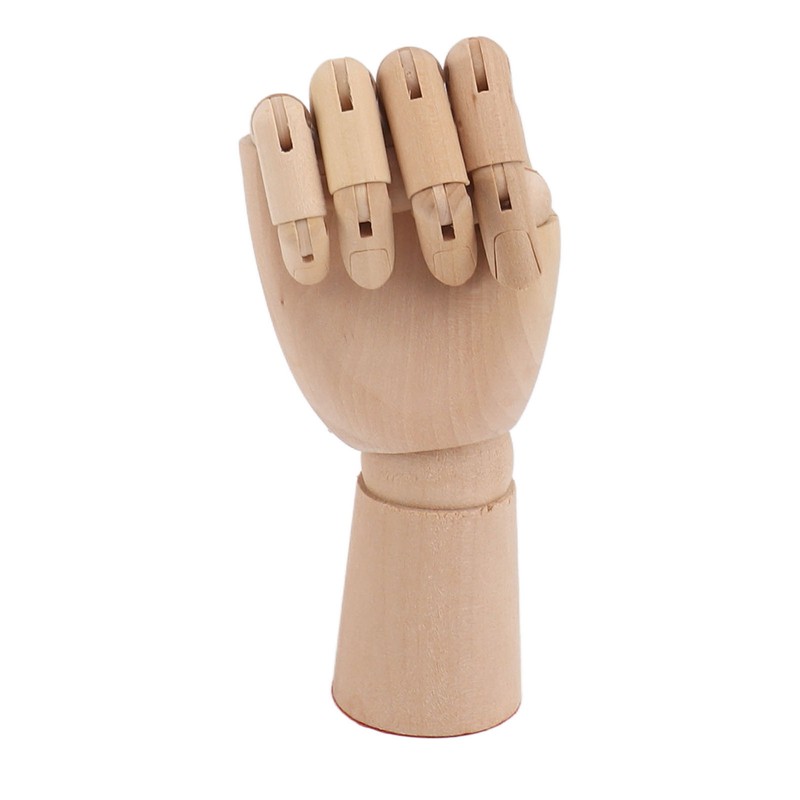 Flexible Wooden Hand Model Moveable Wooden Artists Manikin Hand Figure