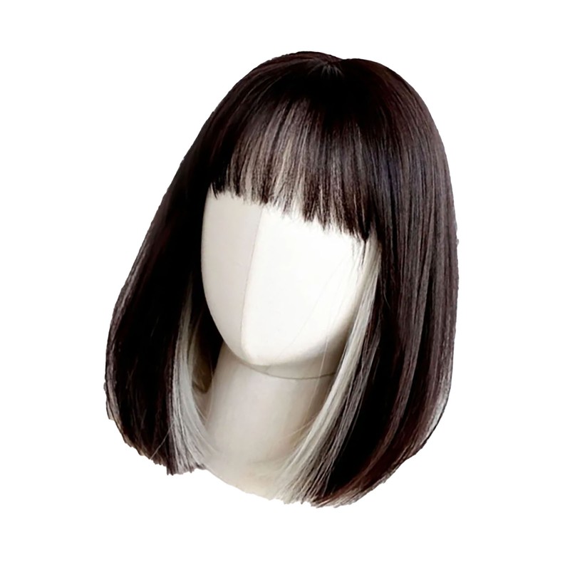 Women Wig Hair Soft Realistic Adjustable Short Straight Female Wig