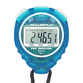 ACCUSPLIT Pro Survivor - A601XBK Stopwatch, Clock, Extra Large Display (Aqua)