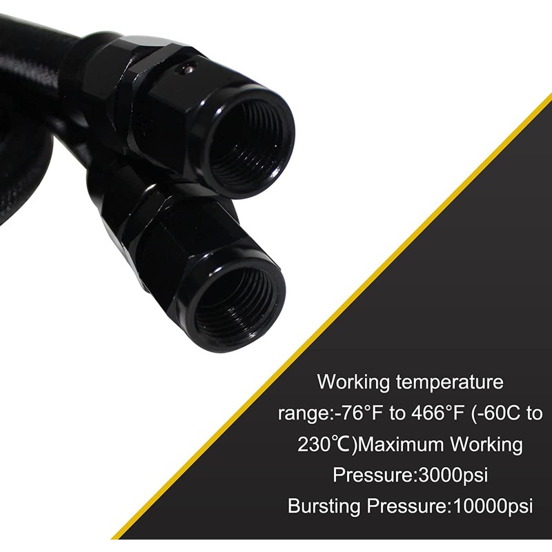 6AN Transmission Cooling Line Hose Compatible with 4L60 700R4 TH350