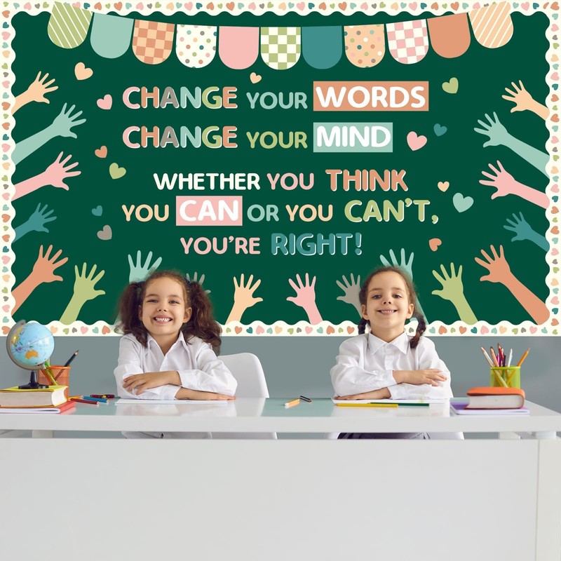 Growth Mindset Bulletin Board Set Motivational Inspirational Themed Classroom Bulletin