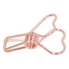 100 Pcs Binder Clips Hollow Heart Shape Strong Clamping Force