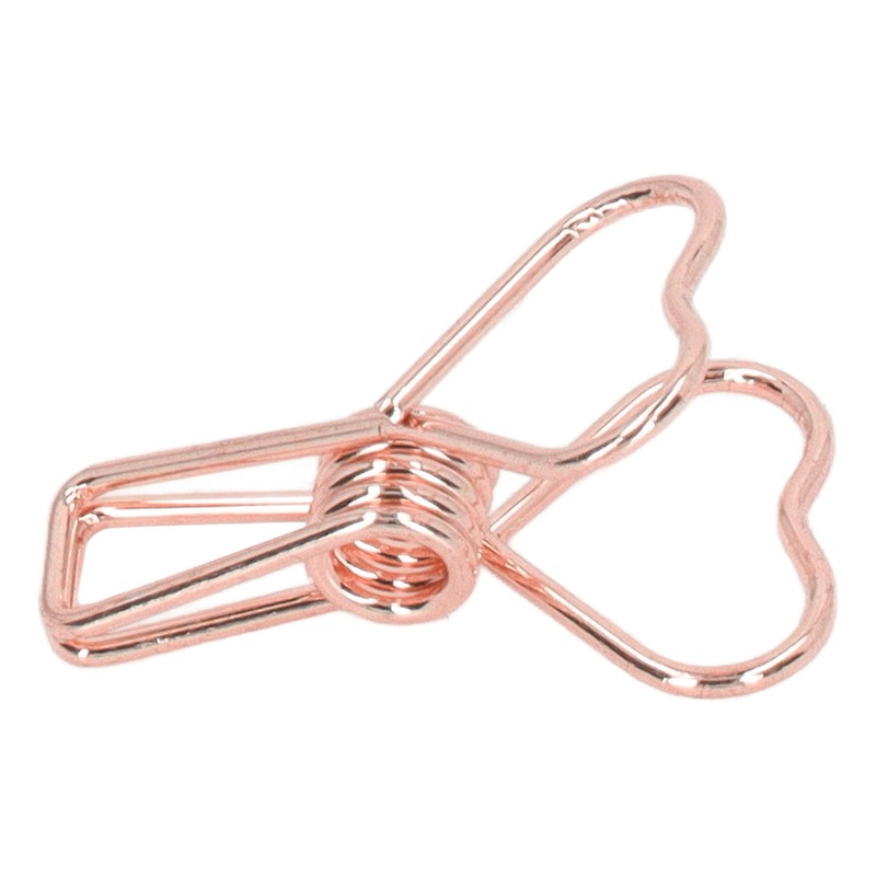 100 Pcs Binder Clips Hollow Heart Shape Strong Clamping Force