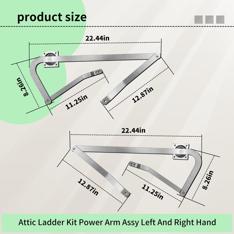 PR315500-LH and PR315500-RH Attic Ladder Kit Power Arm Assy Left