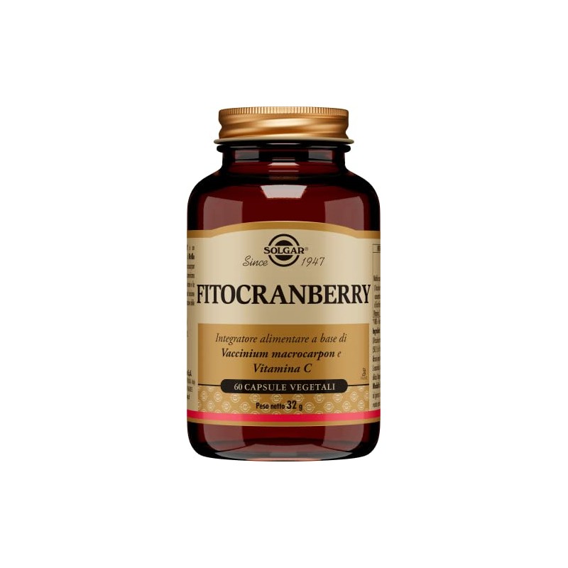 Solgar FITOCRANBERRY, 60 capsule vegetali – Cranberry 50:1 + Vitamina
