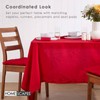 HOMESCAPES Red Cotton Round Tablecloth 6 to 8 seater Large