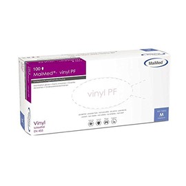 MaiMed Disposable Vinyl Gloves, Powder-Free, Vinyl PF, Pack of 100, Size S