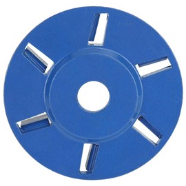 Wood Carving Disc Tool, Steel 6-Teeth Milling Cutter Woodworking Tool Woodworking Milling Cutter Tools Grinder Wood Carving Disc Grinder Shaping Disk Wood Cutting Disc (Flat blade)