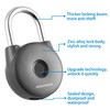 Newisdomake Fingerprint Padlock, Smart Lock with Key Backup, Waterproof for