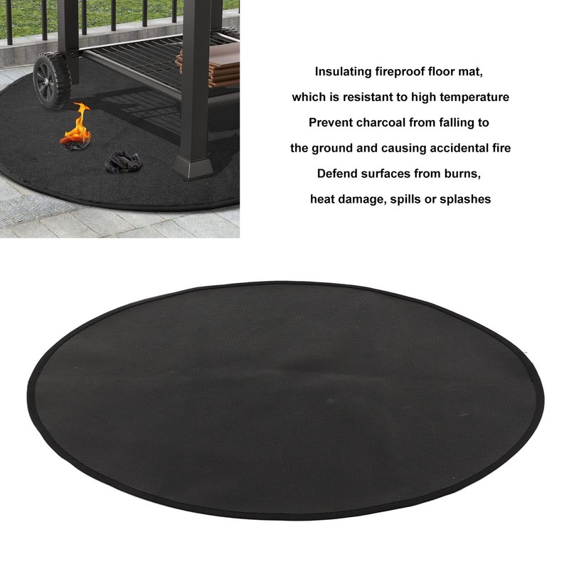 Outdoor Fireproof Mat, Fire Pit Mat, Grill Mat, Round, 60
