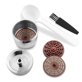 Reusable Refillable Coffee Capsule, Bresuve Stainless Steel Coffee Capsule Italian Concentrated Coffee Filter Compatible with ILLY Coffee Machine for x9 x8 x7.1 Y5 Y3 Y1.1