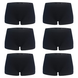 Libella 3908 Women's Boxer Shorts, Micro-Fibre, without Side Seams, Pack of 6, Black*6