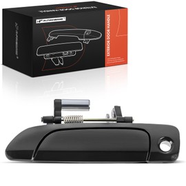 A-Premium Front Left Driver Side Exterior Door Handle with Keyhole Compatible with Honda Civic 2001 2002 2003 2004 2005 Sedan, Smooth Black, Replace# 72180-S5D-A02, 72180-S5A-013