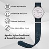 Ayadoo Stripe Nylon Watch Bands, Sport One-Piece Watch Strap Compatible
