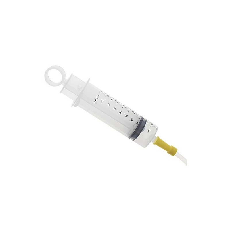 Kosmetex Bubble Syringe 100 ml, Sterile and Latex-Free with Luer