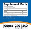 Nutricost Vitamin K2 MK-7 100 mcg, 240 Softgels - Gluten