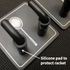 Qianly 2Pcs Wall Mounted Racket Rack Vertical Display Holder Metal