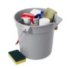 ラバーメイド(Rubbermaid) BRUTEバケツ(S) 9.5LグレーFG296300GRAY