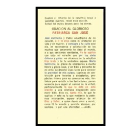 San Jose Padre De Jesus y Protector de los Hogares Tarjeta De Rezo Bendecida