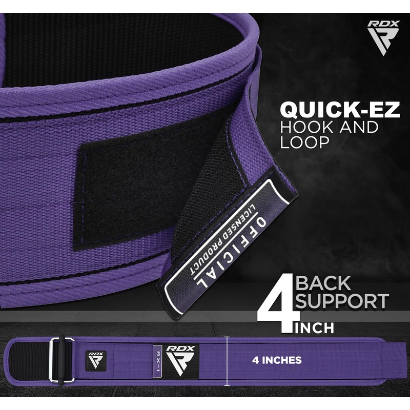 RDX Weight Lifting Belt 4” Adjustable Back Lumbar Support Bodybuilding,