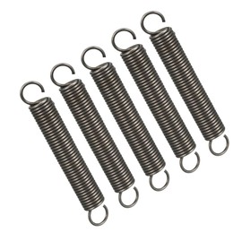 TOP-VIGOR 5Pcs Extension Compressed Spring, 1.2mm Wire Dia, 10mm OD, 70mm Free Length Durable Steel Compression Springs, Small Dual Hook Extended Tension Springs
