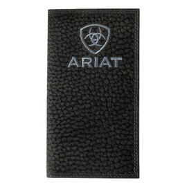 ARIAT Western Wallet Mens Rodeo Slim Embroidered Logo Black A3556201