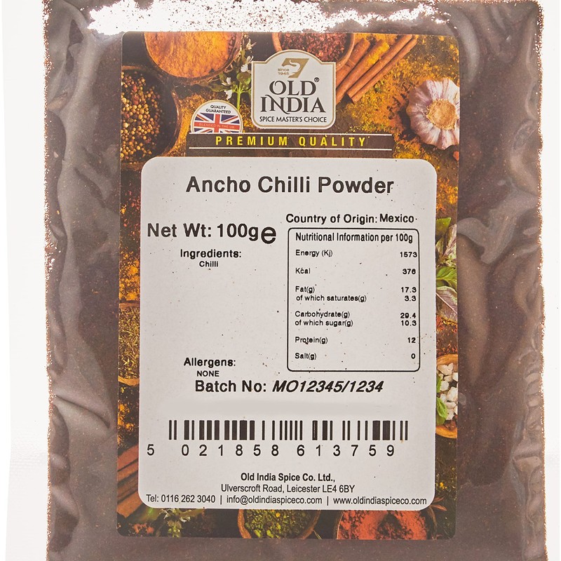 Old India Ancho Chilli Powder 100g