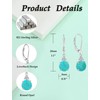 Vesitim Round Opal Earrings Created Opal Jewelry for Women Leverback