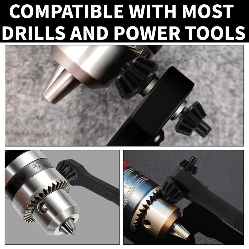 2 in 1 Drill Chuck Ratchet Wrench, 2 Sets Drill