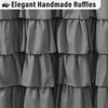 Seasonwood Grey Shower Curtain Ruffle Shower Curtain with Button 72