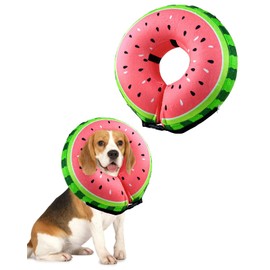 Inflatable Dog & Cat Collar, FWLWTWSS Protective Collar Dog with Adjustable Buckle, Dog Collar Leak Protection for Recovery After Surgery or Wounds, Lick Protection for Dogs (M)