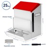 Automatic Chicken Feeder 25lb,Outdoor Galvanized Metal Poultry Feeder No Waste