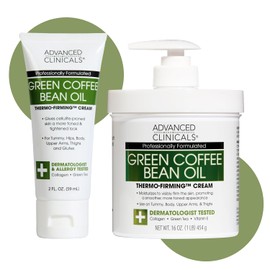 Crema corporal termo reafirmante con aceite de café verde | Loción con cafeína | Loción corporal con colágeno | Manteca corporal hidratante | Productos para el cuidado de la piel del cuerpo para