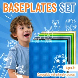 Strictly Briks Premium Building Plates, Compatible with All Leading Brands, 15.2 x 15.2 cm