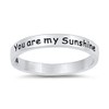 You are my Sunshine Stackable Script Ring .925 Sterling Silver